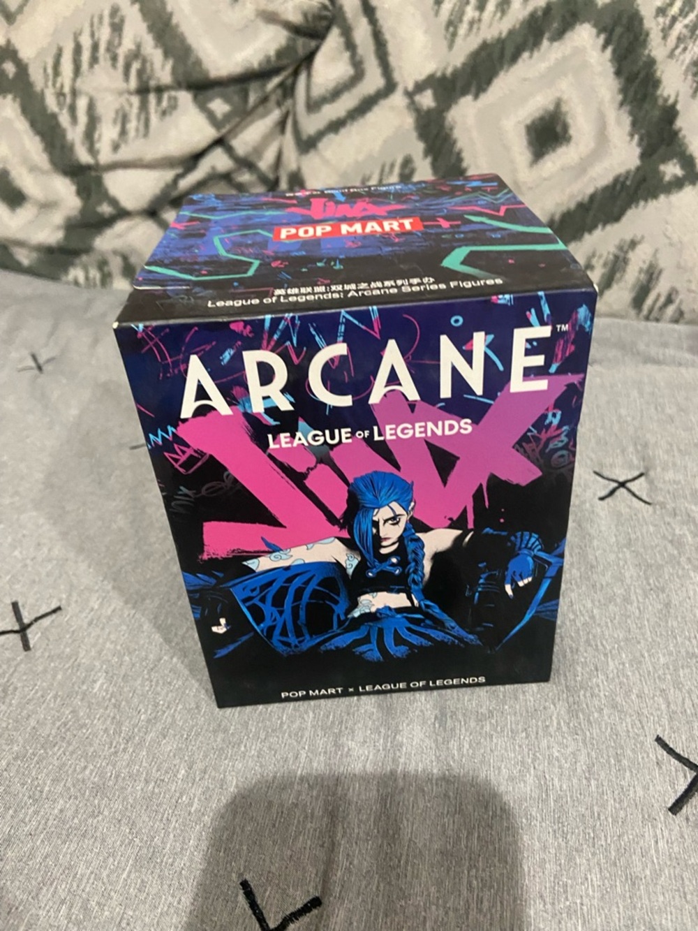 Pop Mart Arcane League of Legends Blue Collectible Display Box